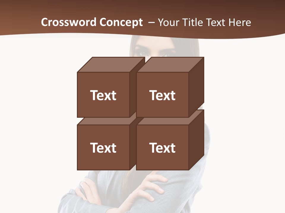 Looking Smile Lady PowerPoint Template