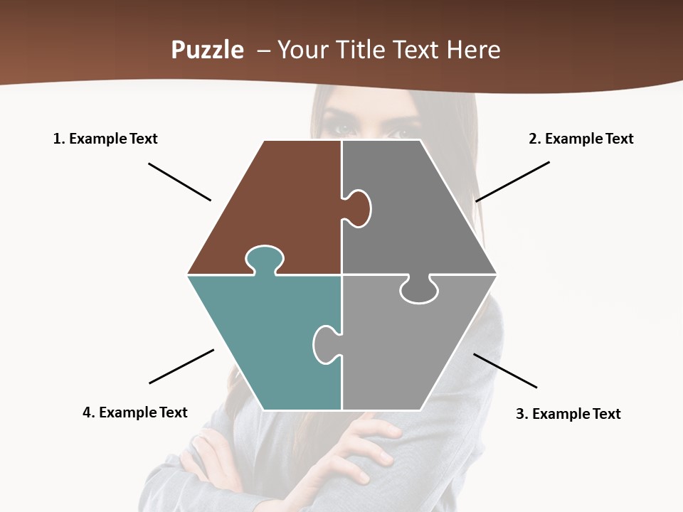 Looking Smile Lady PowerPoint Template