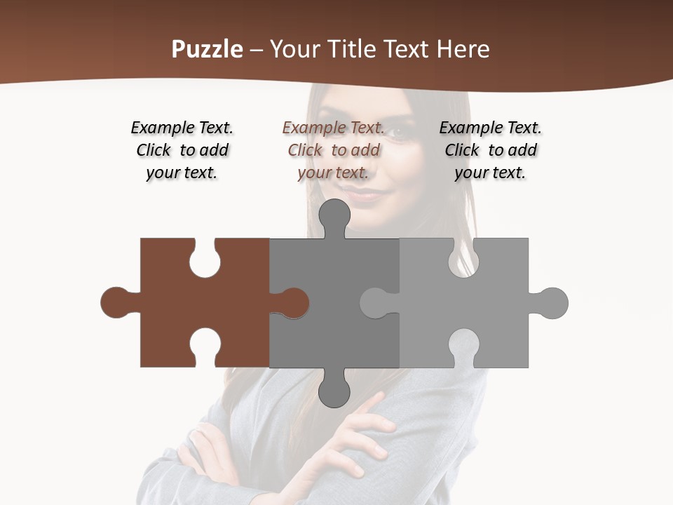 Looking Smile Lady PowerPoint Template