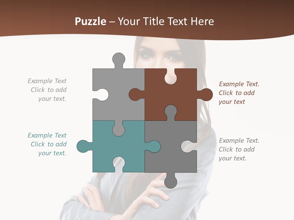 Looking Smile Lady PowerPoint Template