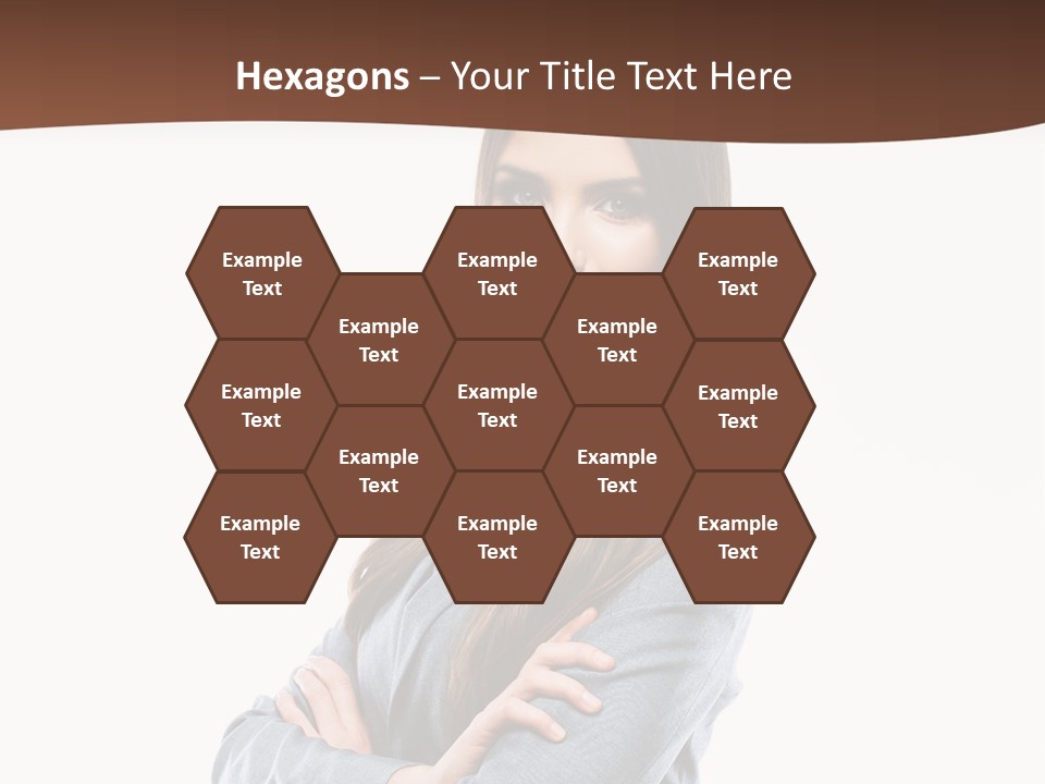 Looking Smile Lady PowerPoint Template