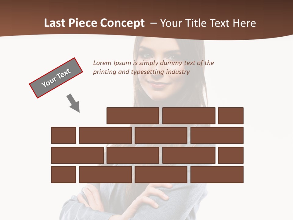 Looking Smile Lady PowerPoint Template