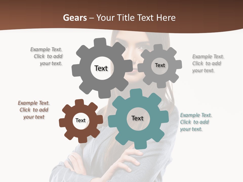 Looking Smile Lady PowerPoint Template