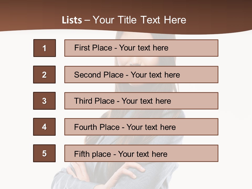 Looking Smile Lady PowerPoint Template