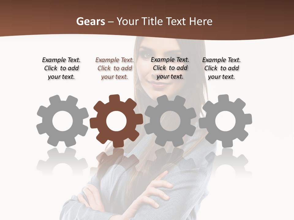 Looking Smile Lady PowerPoint Template