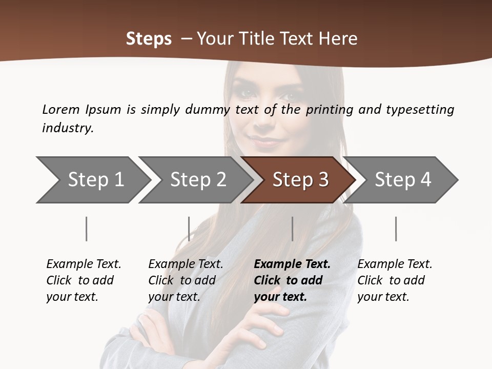 Looking Smile Lady PowerPoint Template