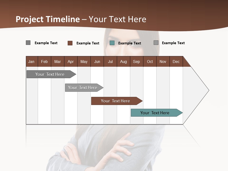 Looking Smile Lady PowerPoint Template