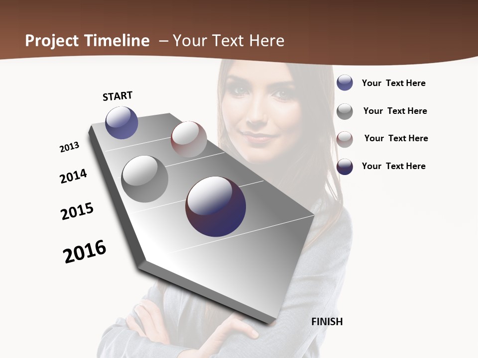 Looking Smile Lady PowerPoint Template