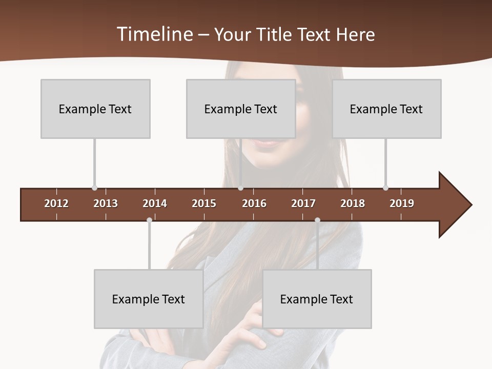 Looking Smile Lady PowerPoint Template
