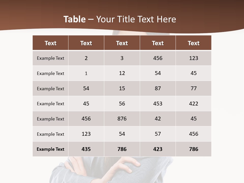 Looking Smile Lady PowerPoint Template