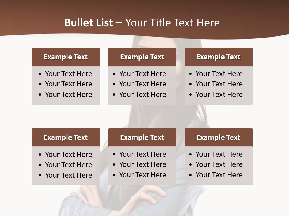 Looking Smile Lady PowerPoint Template