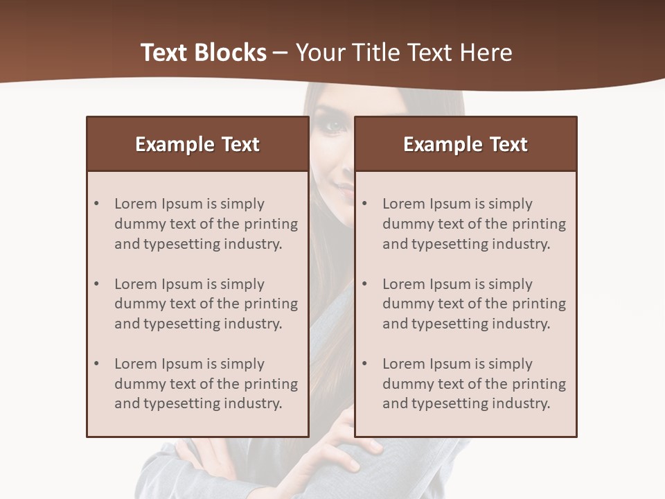 Looking Smile Lady PowerPoint Template