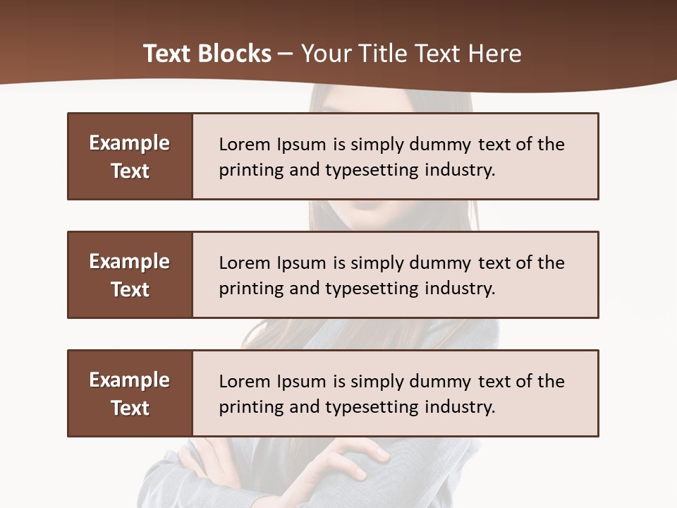 Looking Smile Lady PowerPoint Template