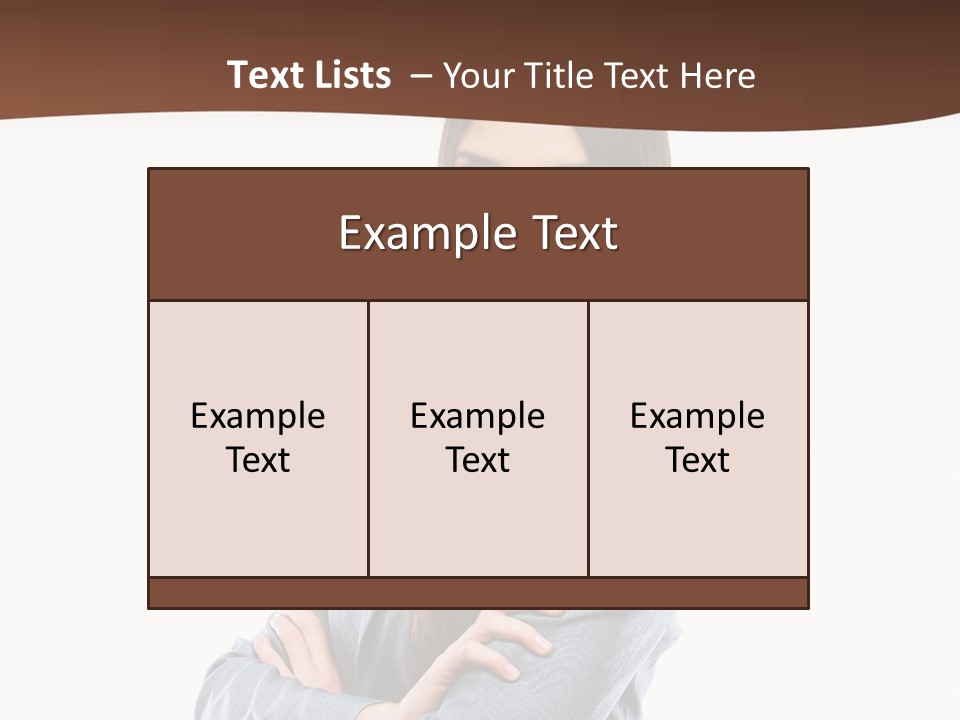 Looking Smile Lady PowerPoint Template