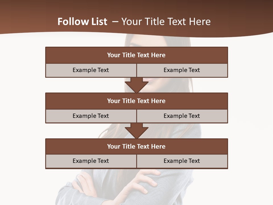 Looking Smile Lady PowerPoint Template