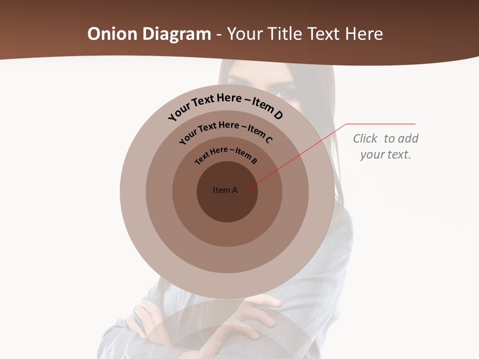 Looking Smile Lady PowerPoint Template