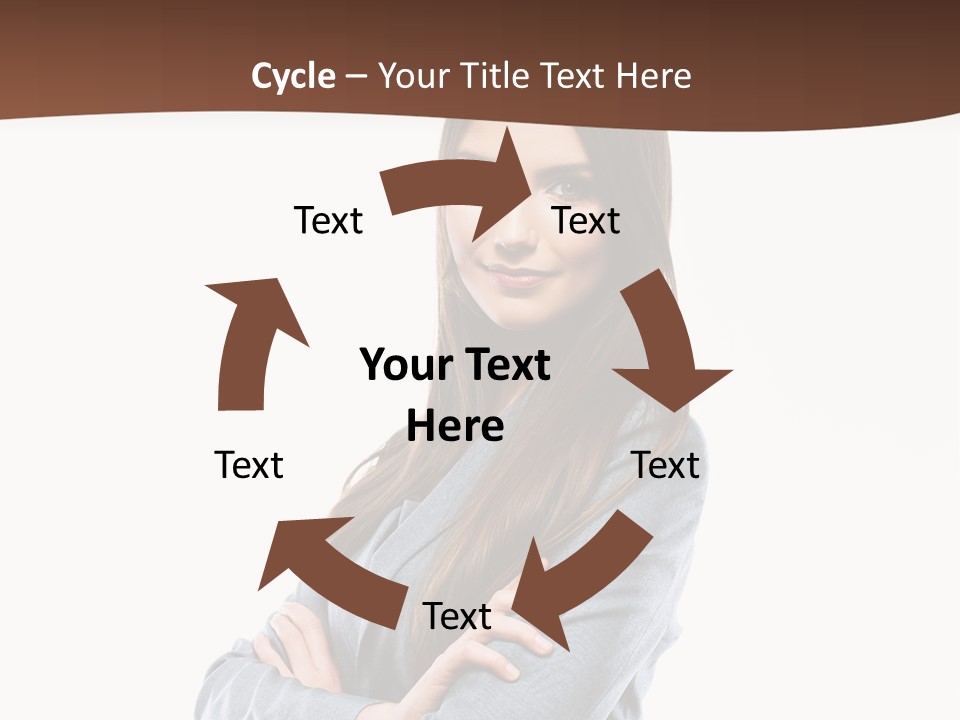 Looking Smile Lady PowerPoint Template