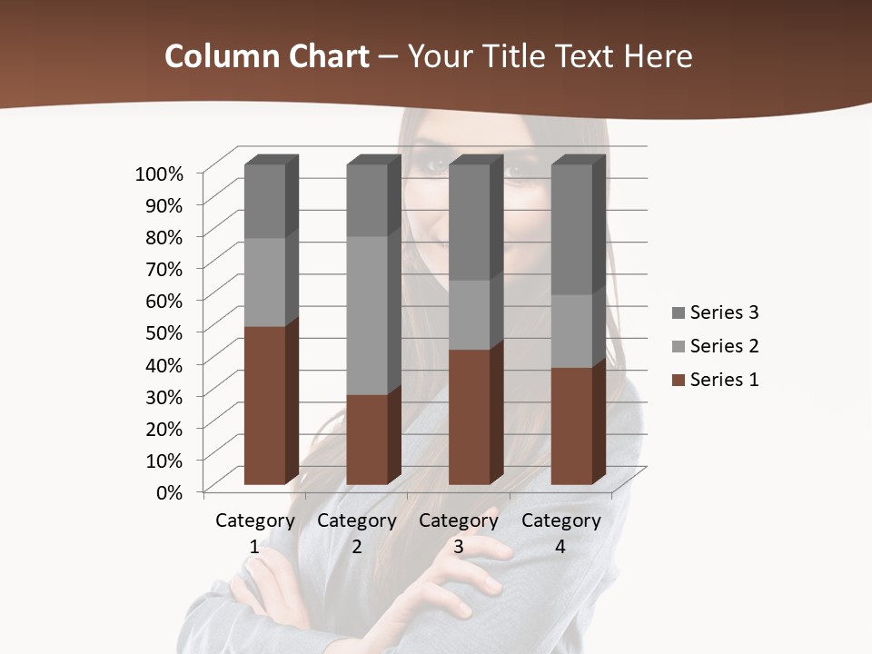 Looking Smile Lady PowerPoint Template