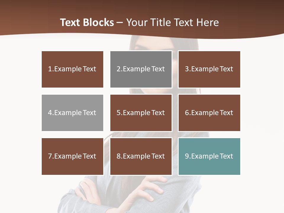 Looking Smile Lady PowerPoint Template