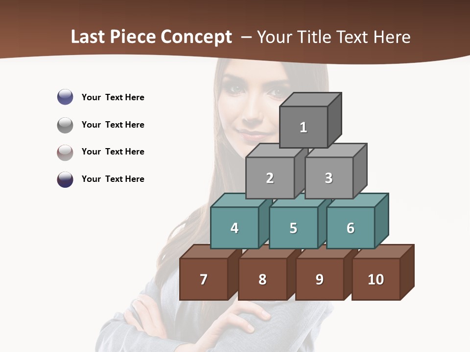 Looking Smile Lady PowerPoint Template