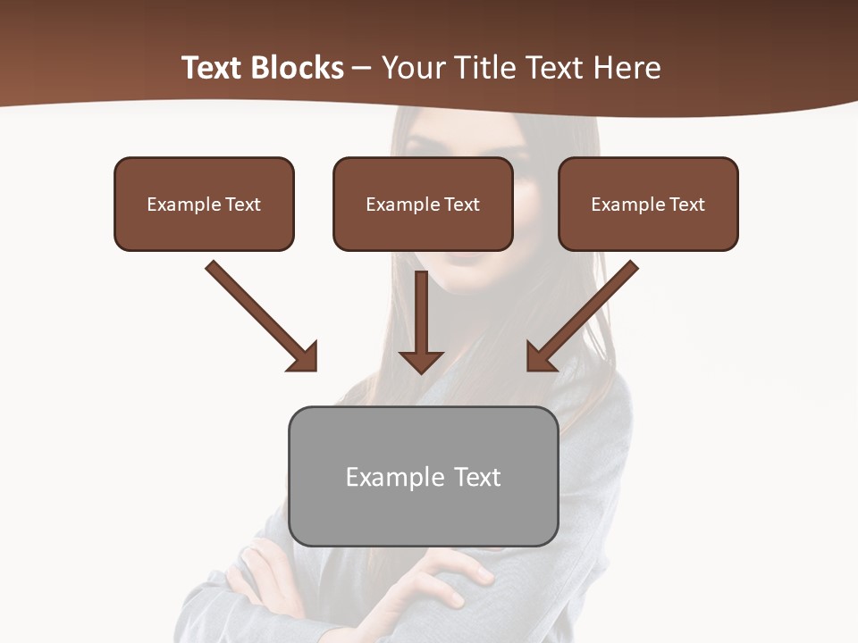 Looking Smile Lady PowerPoint Template