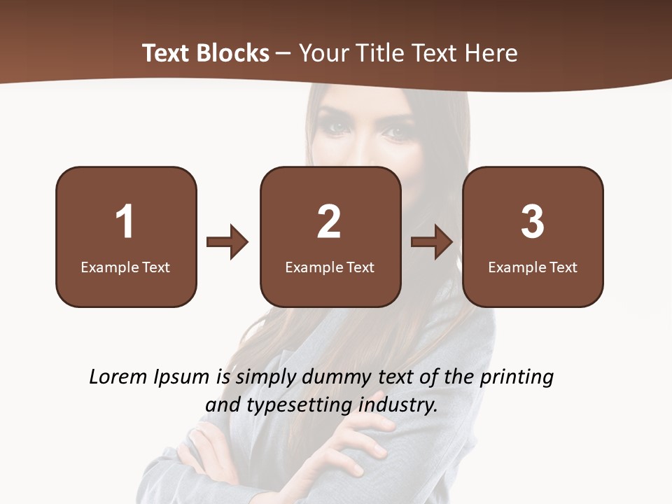 Looking Smile Lady PowerPoint Template