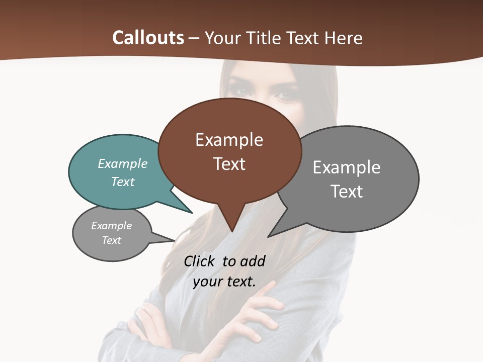 Looking Smile Lady PowerPoint Template