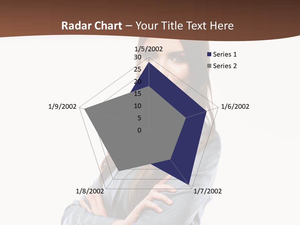 Looking Smile Lady PowerPoint Template