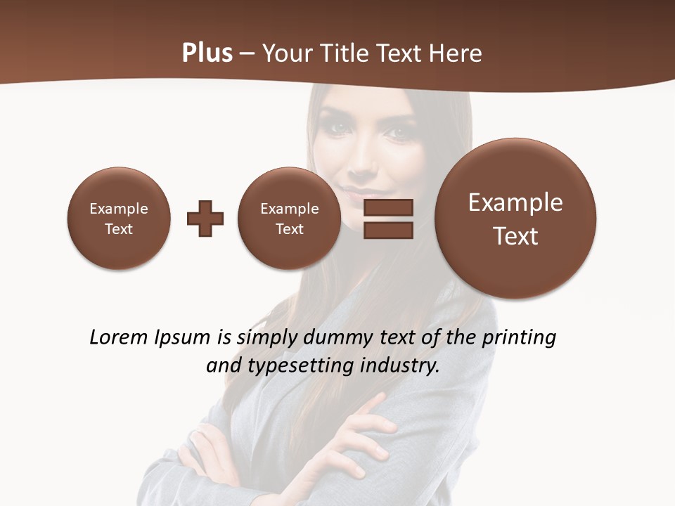 Looking Smile Lady PowerPoint Template