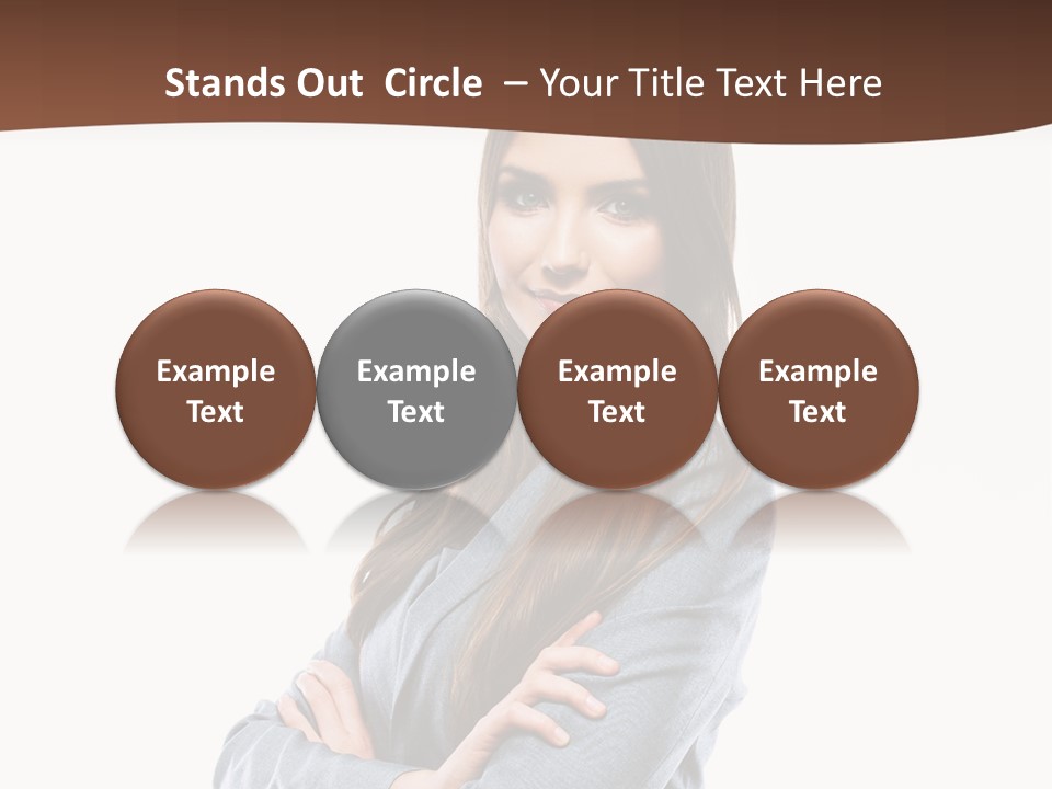 Looking Smile Lady PowerPoint Template