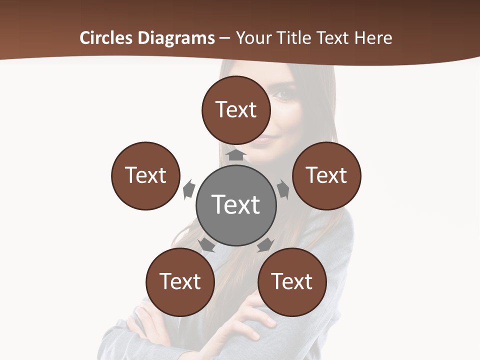 Looking Smile Lady PowerPoint Template