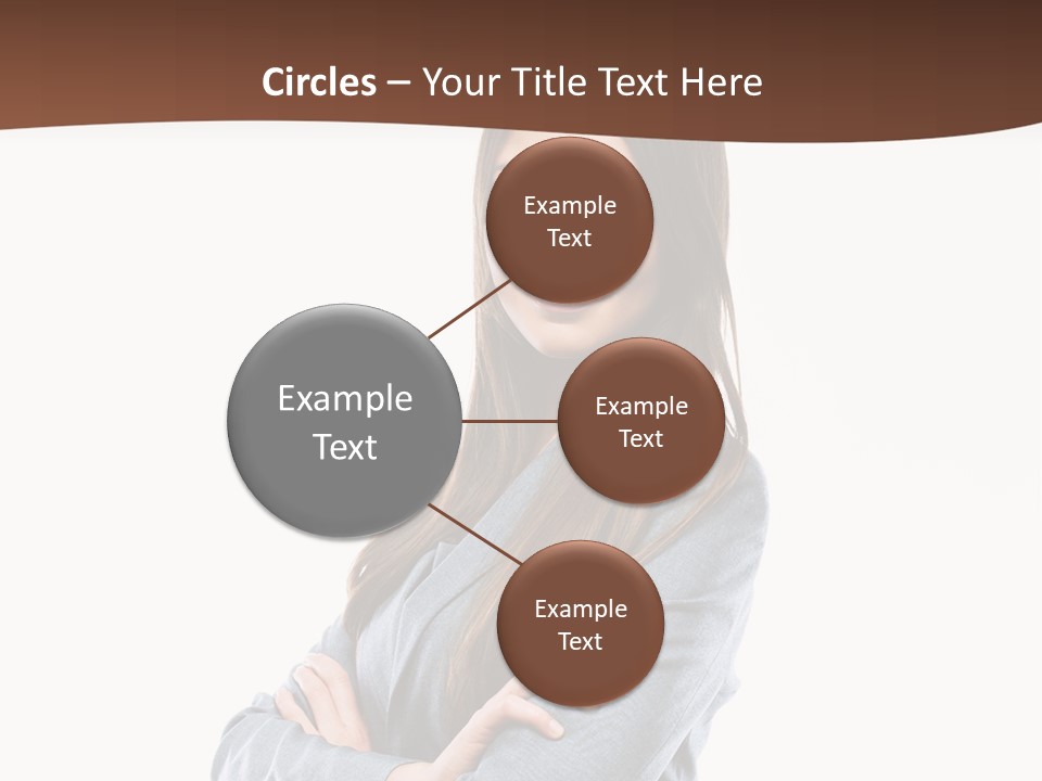 Looking Smile Lady PowerPoint Template