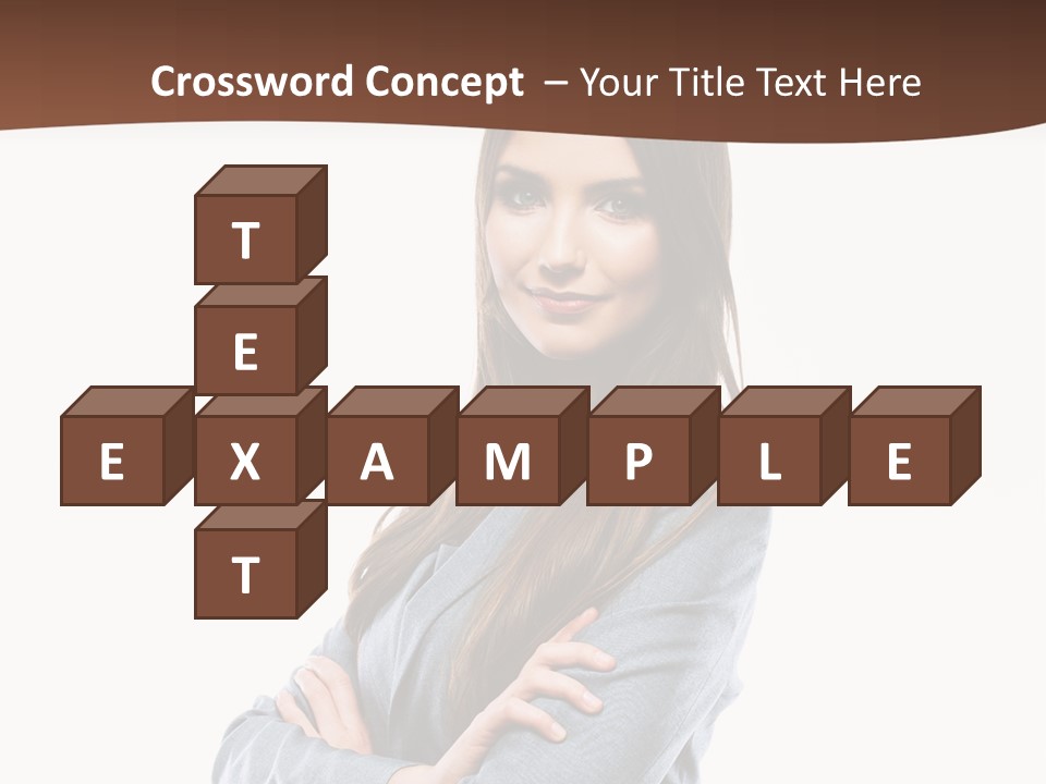 Looking Smile Lady PowerPoint Template