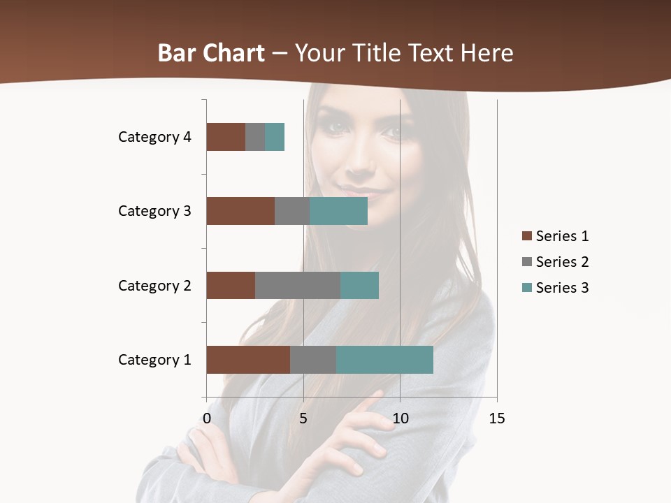 Looking Smile Lady PowerPoint Template