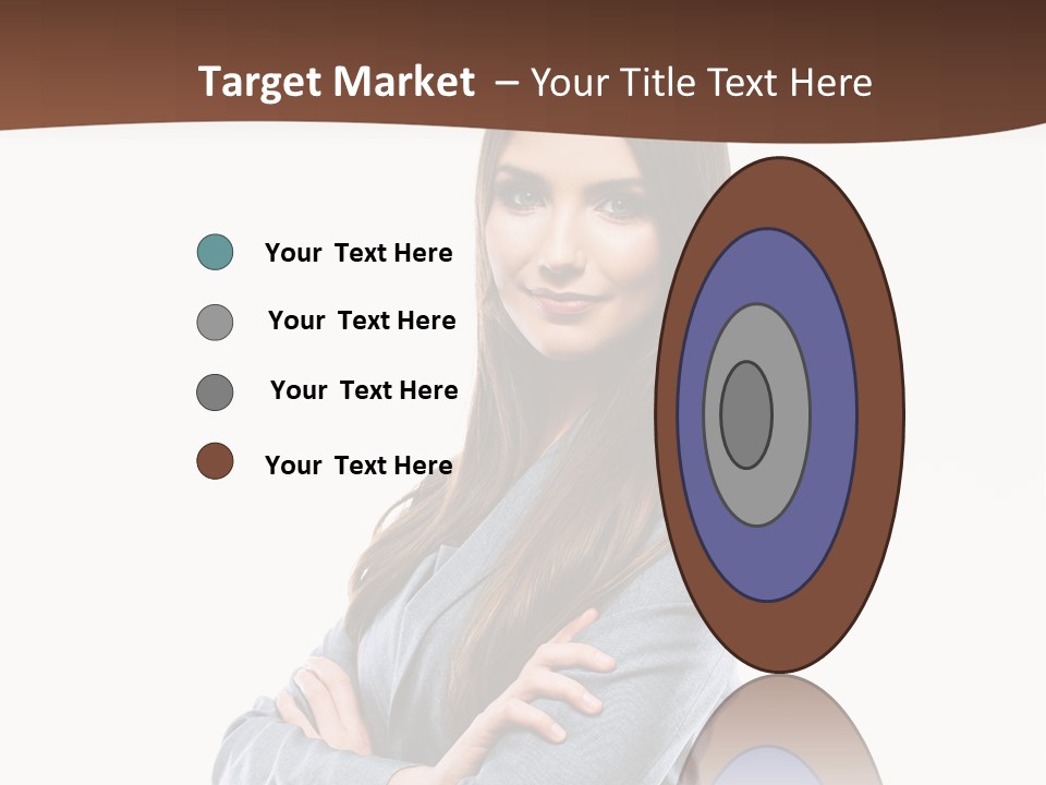 Looking Smile Lady PowerPoint Template