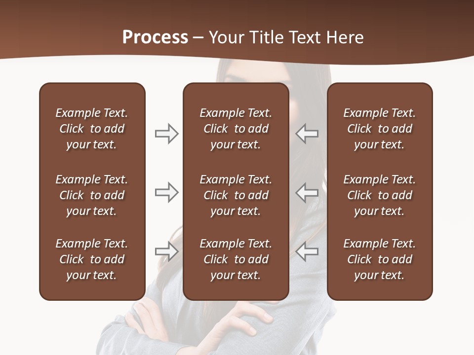 Looking Smile Lady PowerPoint Template