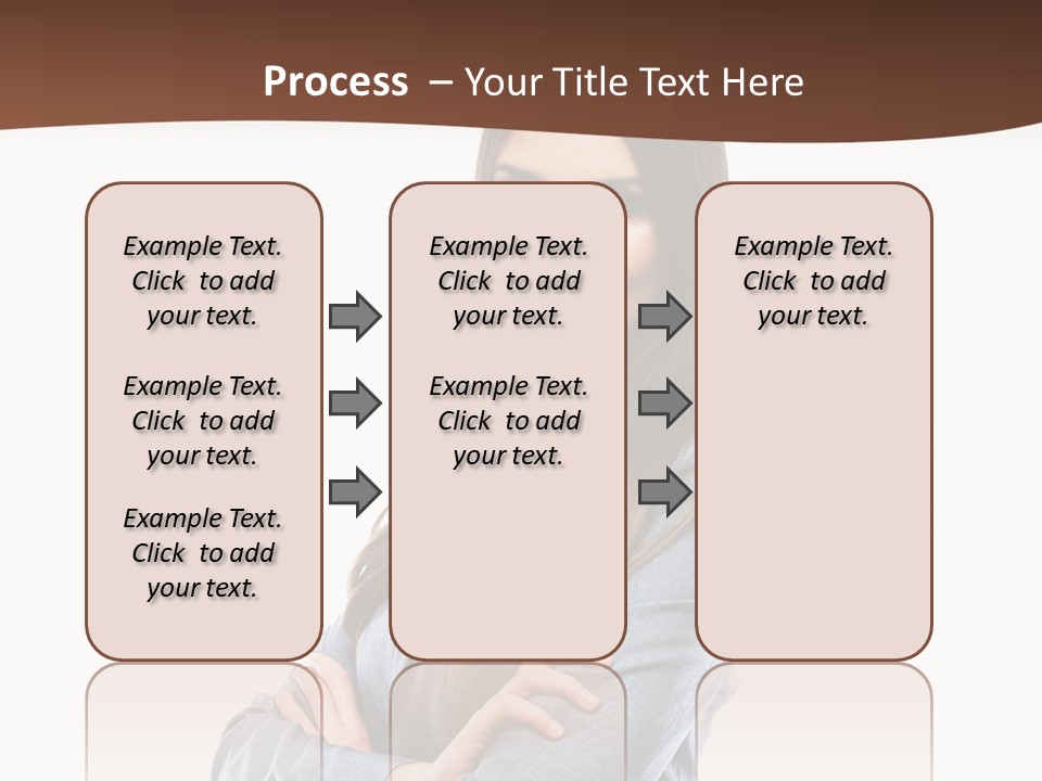 Looking Smile Lady PowerPoint Template