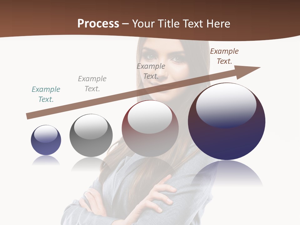 Looking Smile Lady PowerPoint Template
