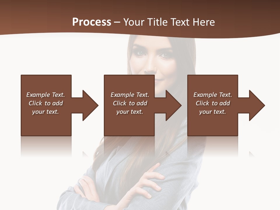 Looking Smile Lady PowerPoint Template