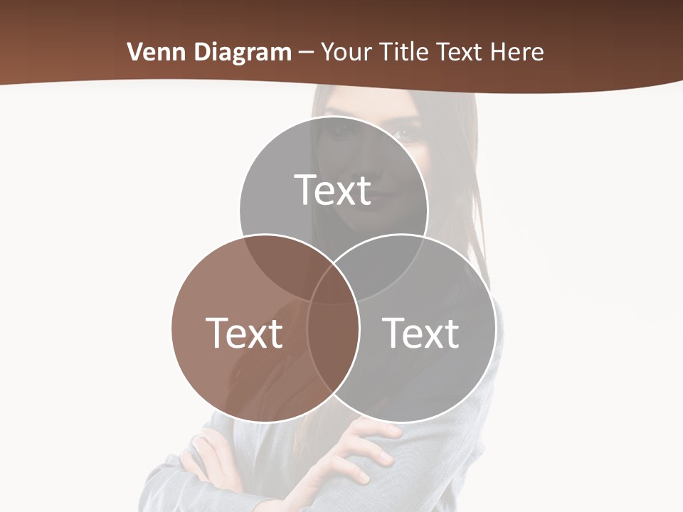 Looking Smile Lady PowerPoint Template