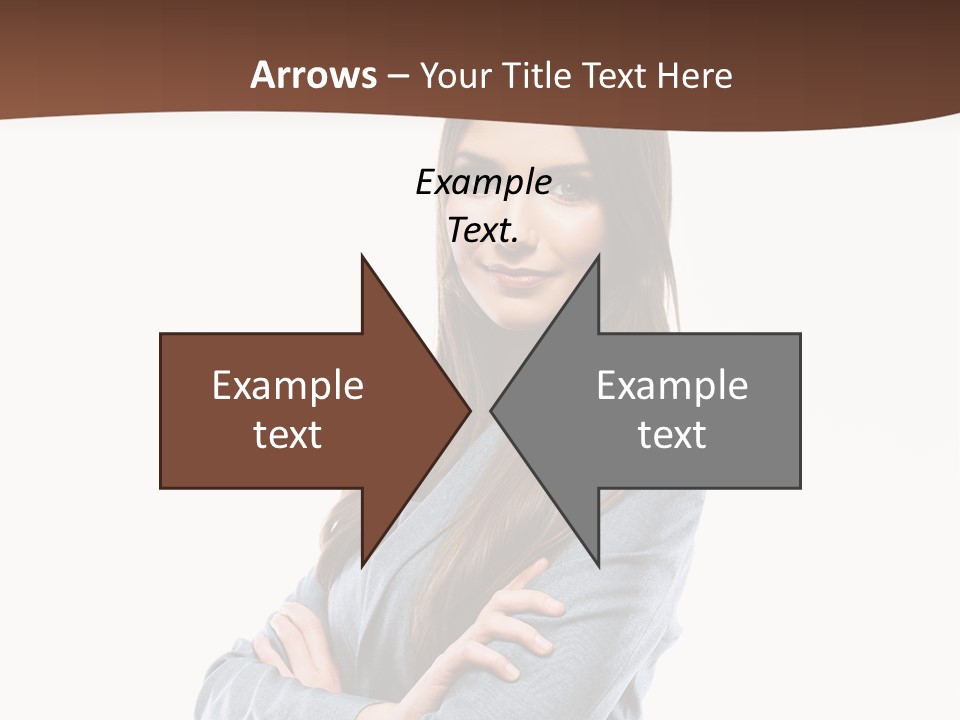 Looking Smile Lady PowerPoint Template