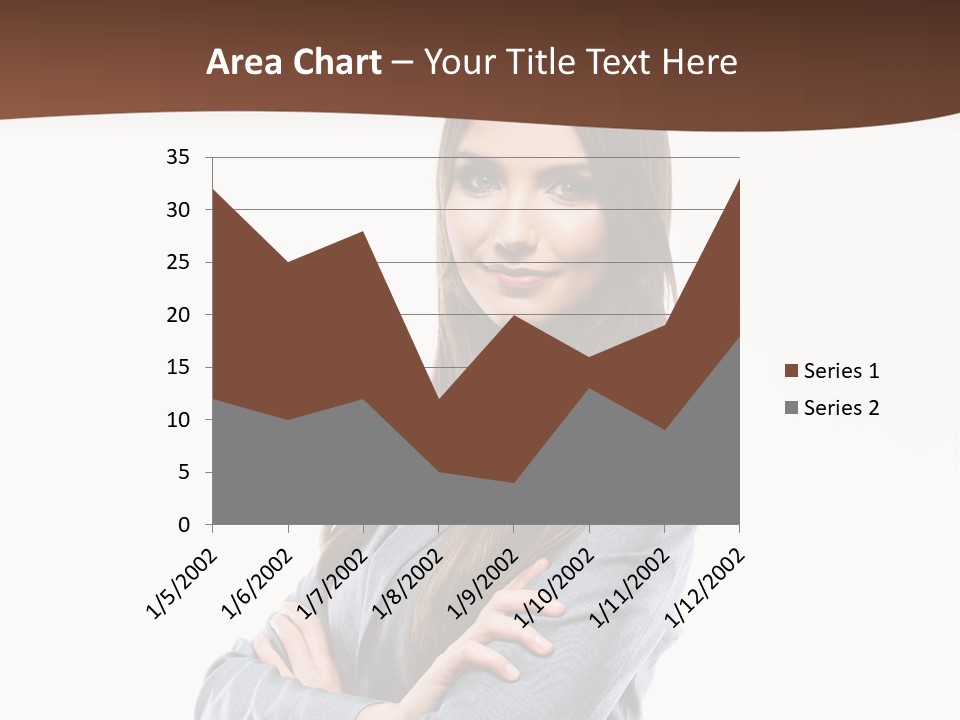 Looking Smile Lady PowerPoint Template