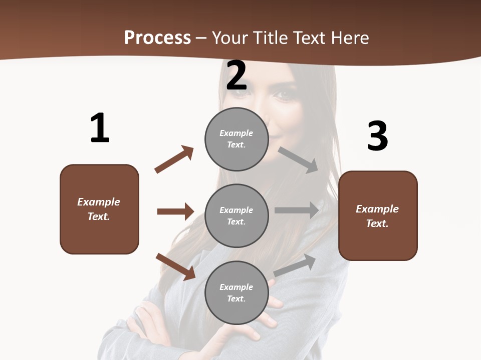 Looking Smile Lady PowerPoint Template