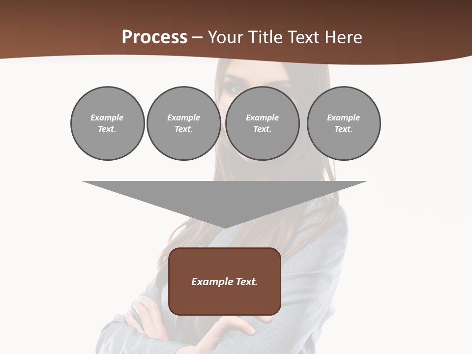 Looking Smile Lady PowerPoint Template