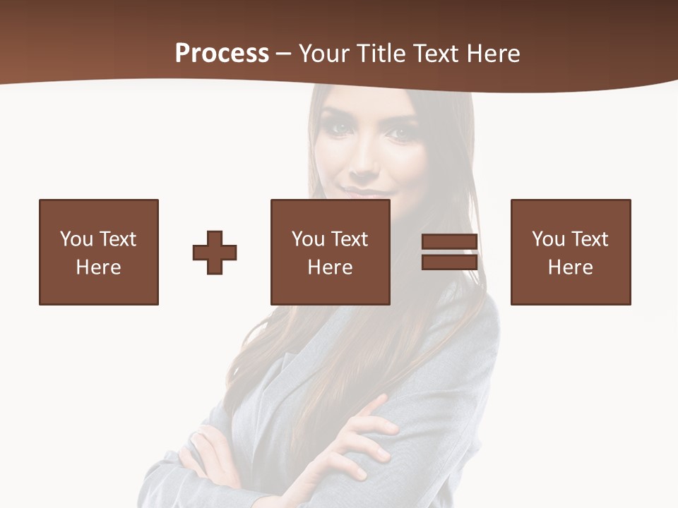 Looking Smile Lady PowerPoint Template