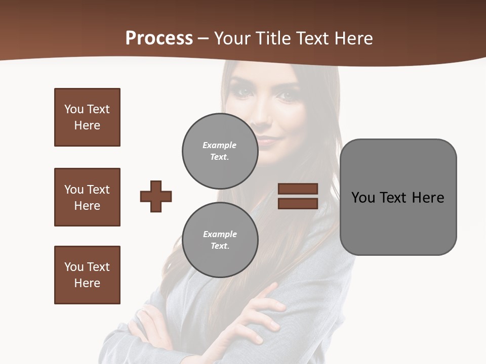 Looking Smile Lady PowerPoint Template