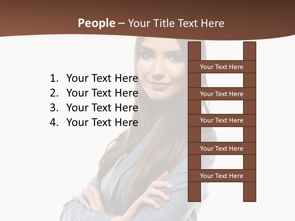 Looking Smile Lady PowerPoint Template