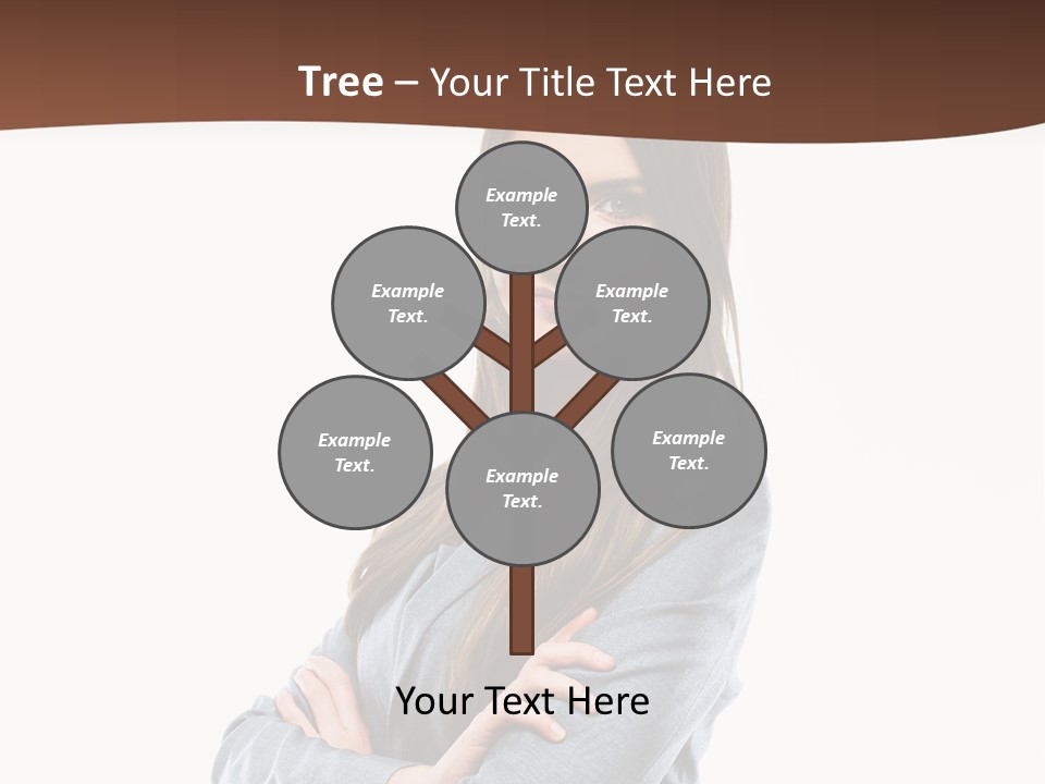 Looking Smile Lady PowerPoint Template