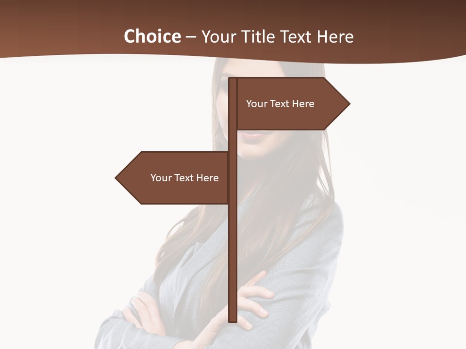 Looking Smile Lady PowerPoint Template