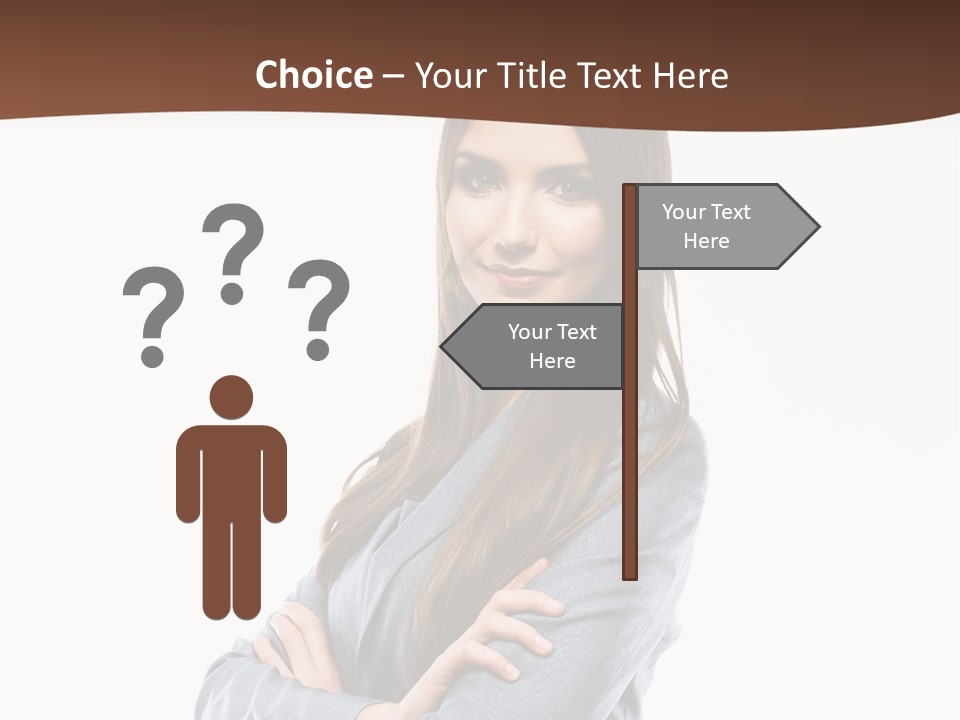 Looking Smile Lady PowerPoint Template